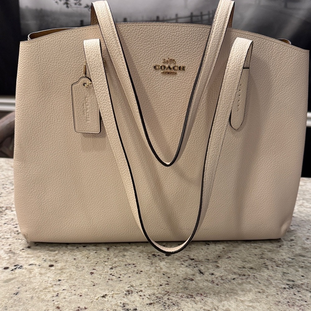 Coach Vanilla Charlie Caryall Elegant Cream Tote Bag